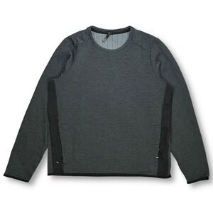 EUC REI Co Op Textured‎ Crew Neck Long Sleeve Pullover Top Charcoal Gray Men's L